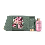 Grace Cole Body care gift set in a cosmetic bag Rose & Peony 3 pcs