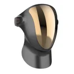 Palsar 7 Professional LED treatment mask for face and neck with charging station (Black, Gold)