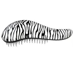 Dtangler Hair brush with Zebra White handle