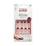 KISS Salon Acrylic French Color Catchy - Uměl&eacute; nehty ( 28 ks )