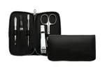 DuKaS Black manicure set for men with zipper 5-piece Premium Line Manik&uuml;&uuml;riks