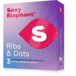 Sexy Elephant Ribs & Dots ribbed condoms - 12 ks Intiimh&uuml;gieen 3 ks ml
