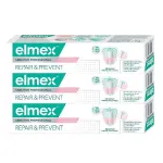 Elmex Sensitive Professional Repair & Prevent Trio Toothpaste (3 pcs) - Toothpaste for pain relief 75 ml