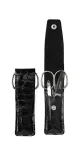 DuKaS Black travel manicure Solingen artificial leather PL808 Manik&uuml;&uuml;riks