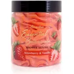 Accentra ESSENTIAL BOTANICS strawberry and vanilla shower foam in a cup