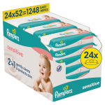 Pampers Wipes Sensitive 1248CT Plastic Free