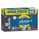 Always Ultra Pads Wide Wing Light 66CT Size 4