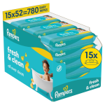 Pampers Wipes Fresh 15x52ct, 780 wipes