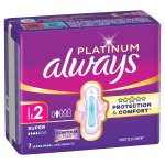 Always Platinum Pads Long Wing 7CT Size 2