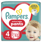 Pampers Pants P&uuml;ksm&auml;hkmed, Suurus 4, 52 M&auml;het, 9-15kg