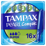 Tampax Pearl Compak Tampons Super 16CT