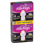 Always Platinum Pads Night Wing 10CT Size 4