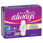 Always Platinum Pads Day&N Wing 6CT Size 3