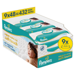 Pampers Wipes Aqua Soft Touch, 9 Packs, 432 Wipes