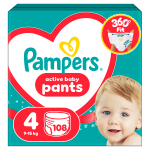 Pampers Pants, Suurus 4, 108 M&auml;het, 9kg-15kg