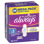 Always Platinum Pads Day&N Wing 36CT Size 3