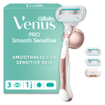 Venus Smooth Sensitive, 3 blades + handle + hook + cover