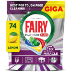 Fairy ADW Tabs Platinum Plus Lemon 30MM 74CT