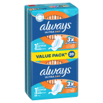 Always Ultra Thin Pads Regular Wing Light S1, 20CT