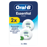 Oral-B Essential Mint Waxed Floss 2x50 m, DUO pack