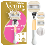 Venus ComfortGlow Argan Oil, 3ct + handle + hook