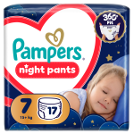 Pampers Night Pants, Size 7, 17ct