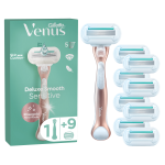 Venus Deluxe Smooth Sensitive Rosegold, 9 blades + handle