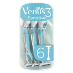 Gillette Venus 3 Sensitive Naiste &Uuml;hekordsed Raseerijad, 6tk