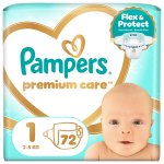 Pampers Premium Care, Size 1, 72 Diapers