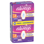 Always Platinum Pads Regular Wing Light 16CT
