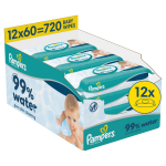 Pampers Wipes Aqua, 12 packs, 720 wipes