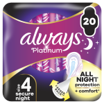 Always Platinum Pads Night Wing  20CT