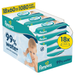 Pampers Wipes Aqua, 18 packs, 1080 wipes