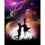 5D teemantmaal 40 &times; 50 cm &ndash; First Love (LG310e)