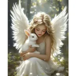 Maalimine numbrite j&auml;rgi 40 &times; 50 cm &ndash; Heavenly Friend (MG2532e)