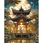 5D teemantmaal 40 &times; 50 cm &ndash; Temple in the Mountains (LG361e)