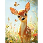 5D teemantmaal 30 &times; 40 cm &ndash; Little Fawn (LE166e)