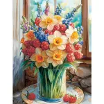 5D teemantmaal 40 &times; 50 cm &ndash; Summer in a Vase (LG389e)