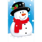 5D teemantmaal 20 &times; 30 cm &ndash; Happy Snowman (LC023e)