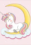 5D teemantmaal 20 &times; 30 cm &ndash; Dreaming Baby Unicorn (LC026e)