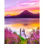 5D teemantmaal 40 &times; 50 cm &ndash; Lilac Sunset (LG293e)