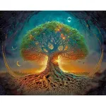 Maalimine numbrite j&auml;rgi 40 &times; 50 cm &ndash; Cosmic Roots (MG2503e)