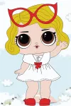 Maalimine numbrite j&auml;rgi 20 &times; 30 cm &ndash; Little Girl with Glasses (MC1093e)
