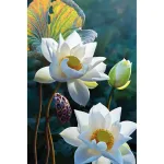 5D teemantmaal 20 &times; 30 cm &ndash; Tender Lotus (LC051e)