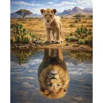 Maalimine numbrite j&auml;rgi 40 &times; 50 cm &ndash; Reflection of Power (MG2544e)