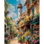 5D teemantmaal 40 &times; 50 cm &ndash; Blooming Street (LG365e)
