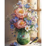 5D teemantmaal 40 &times; 50 cm &ndash; Garden&rsquo;s Breath (LG396e)