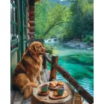 5D teemantmaal 40 &times; 50 cm &ndash; Waiting at the Pier (LG379e)
