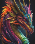 5D teemantmaal 40 &times; 50 cm &ndash; Dragon Figure (LG331e)