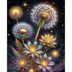 5D teemantmaal 40 &times; 50 cm &ndash; Constellation of Petals (LG386e)